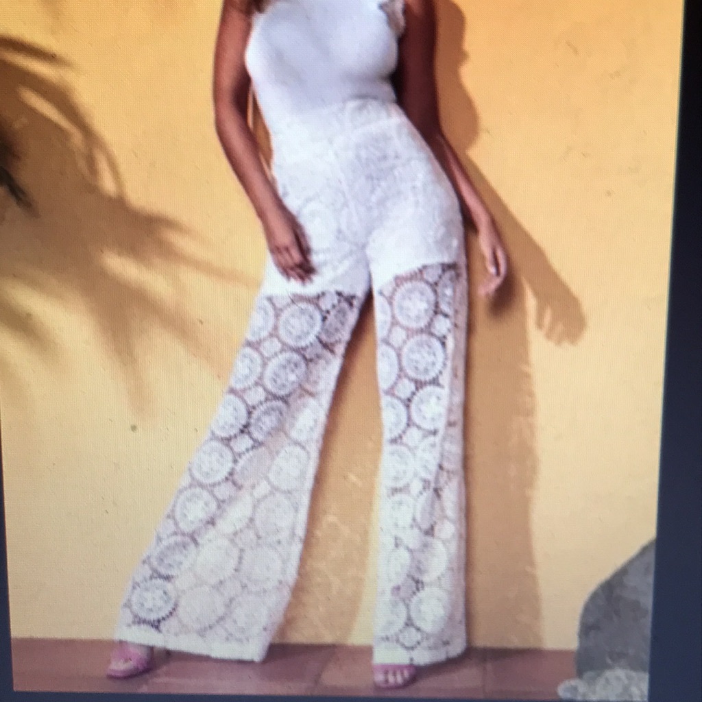 Marciano Guess , Dalia White Lace Pants, Size 4